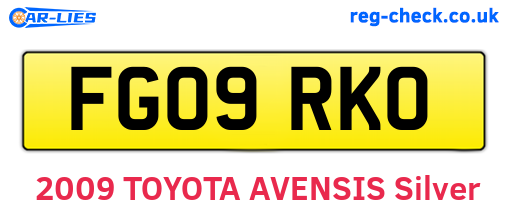 FG09RKO are the vehicle registration plates.