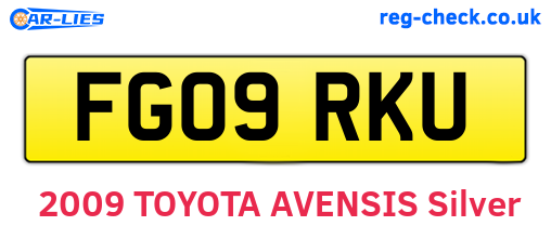 FG09RKU are the vehicle registration plates.