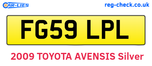 FG59LPL are the vehicle registration plates.