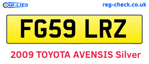 FG59LRZ are the vehicle registration plates.