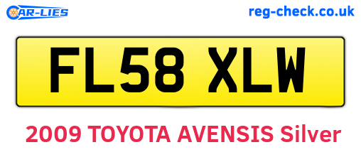 FL58XLW are the vehicle registration plates.