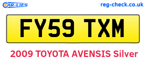 FY59TXM are the vehicle registration plates.
