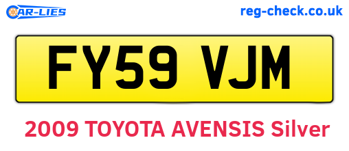 FY59VJM are the vehicle registration plates.