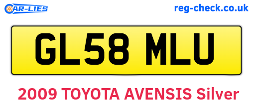 GL58MLU are the vehicle registration plates.