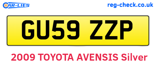 GU59ZZP are the vehicle registration plates.
