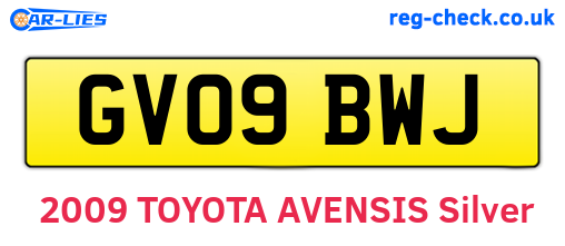 GV09BWJ are the vehicle registration plates.