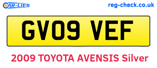 GV09VEF are the vehicle registration plates.
