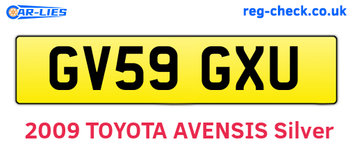 GV59GXU are the vehicle registration plates.