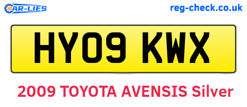 HY09KWX are the vehicle registration plates.