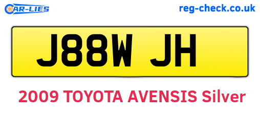 J88WJH are the vehicle registration plates.