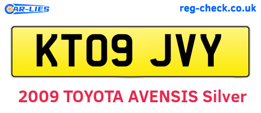 KT09JVY are the vehicle registration plates.