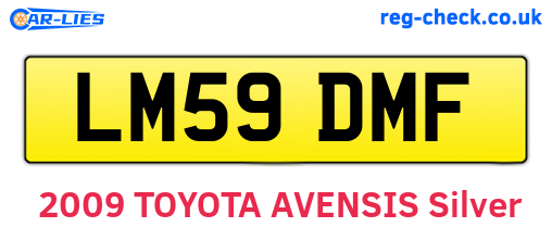 LM59DMF are the vehicle registration plates.