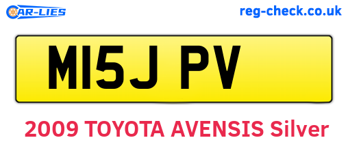 M15JPV are the vehicle registration plates.