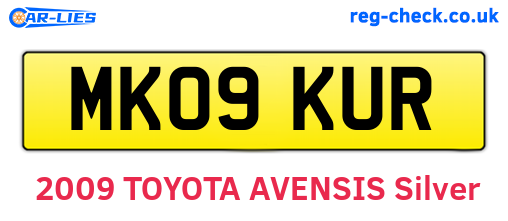 MK09KUR are the vehicle registration plates.