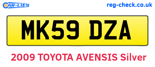 MK59DZA are the vehicle registration plates.