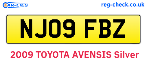 NJ09FBZ are the vehicle registration plates.