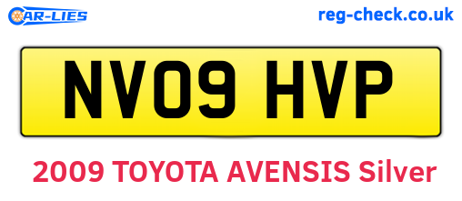 NV09HVP are the vehicle registration plates.