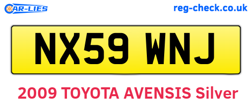 NX59WNJ are the vehicle registration plates.