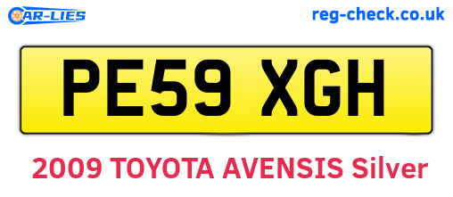 PE59XGH are the vehicle registration plates.