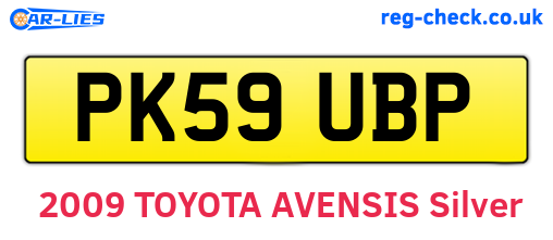 PK59UBP are the vehicle registration plates.