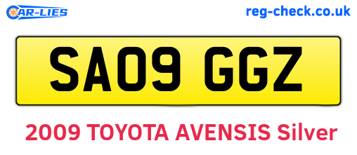 SA09GGZ are the vehicle registration plates.