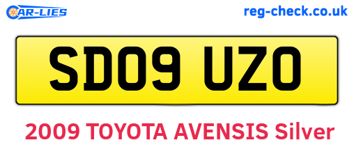 SD09UZO are the vehicle registration plates.