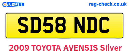 SD58NDC are the vehicle registration plates.