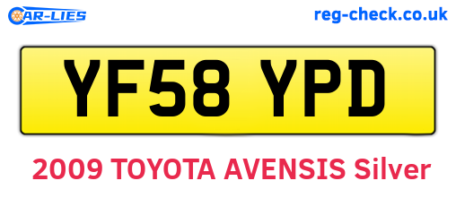 YF58YPD are the vehicle registration plates.