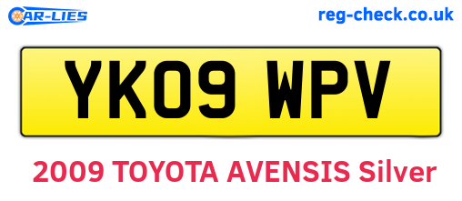 YK09WPV are the vehicle registration plates.