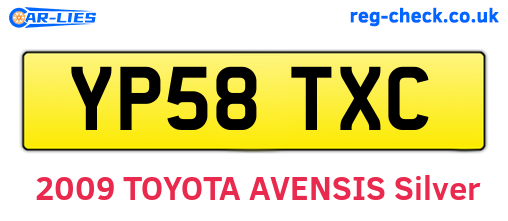 YP58TXC are the vehicle registration plates.