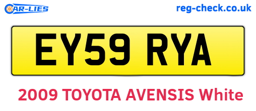 EY59RYA are the vehicle registration plates.