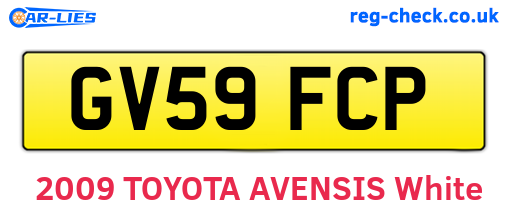 GV59FCP are the vehicle registration plates.