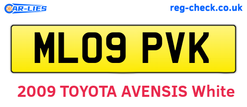 ML09PVK are the vehicle registration plates.