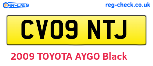 CV09NTJ are the vehicle registration plates.