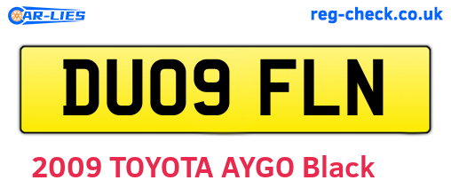 DU09FLN are the vehicle registration plates.