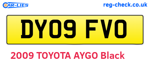 DY09FVO are the vehicle registration plates.