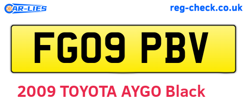 FG09PBV are the vehicle registration plates.