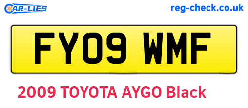 FY09WMF are the vehicle registration plates.