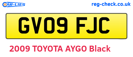 GV09FJC are the vehicle registration plates.