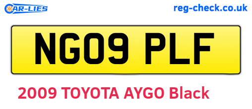 NG09PLF are the vehicle registration plates.