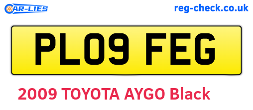 PL09FEG are the vehicle registration plates.