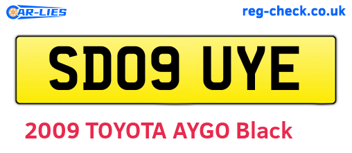 SD09UYE are the vehicle registration plates.