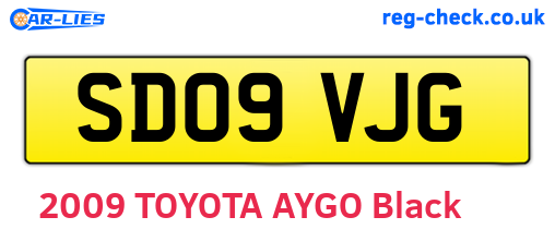 SD09VJG are the vehicle registration plates.