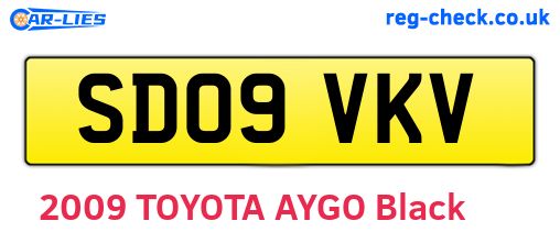 SD09VKV are the vehicle registration plates.