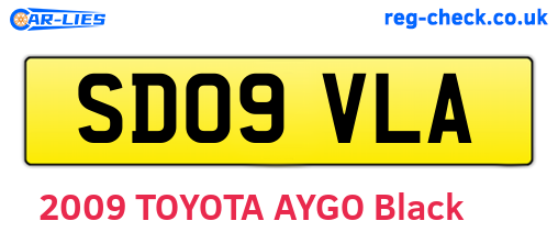 SD09VLA are the vehicle registration plates.