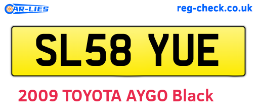 SL58YUE are the vehicle registration plates.