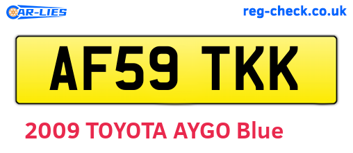 AF59TKK are the vehicle registration plates.