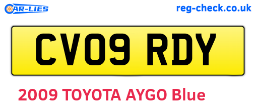 CV09RDY are the vehicle registration plates.