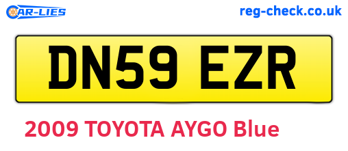 DN59EZR are the vehicle registration plates.