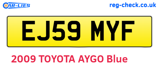 EJ59MYF are the vehicle registration plates.